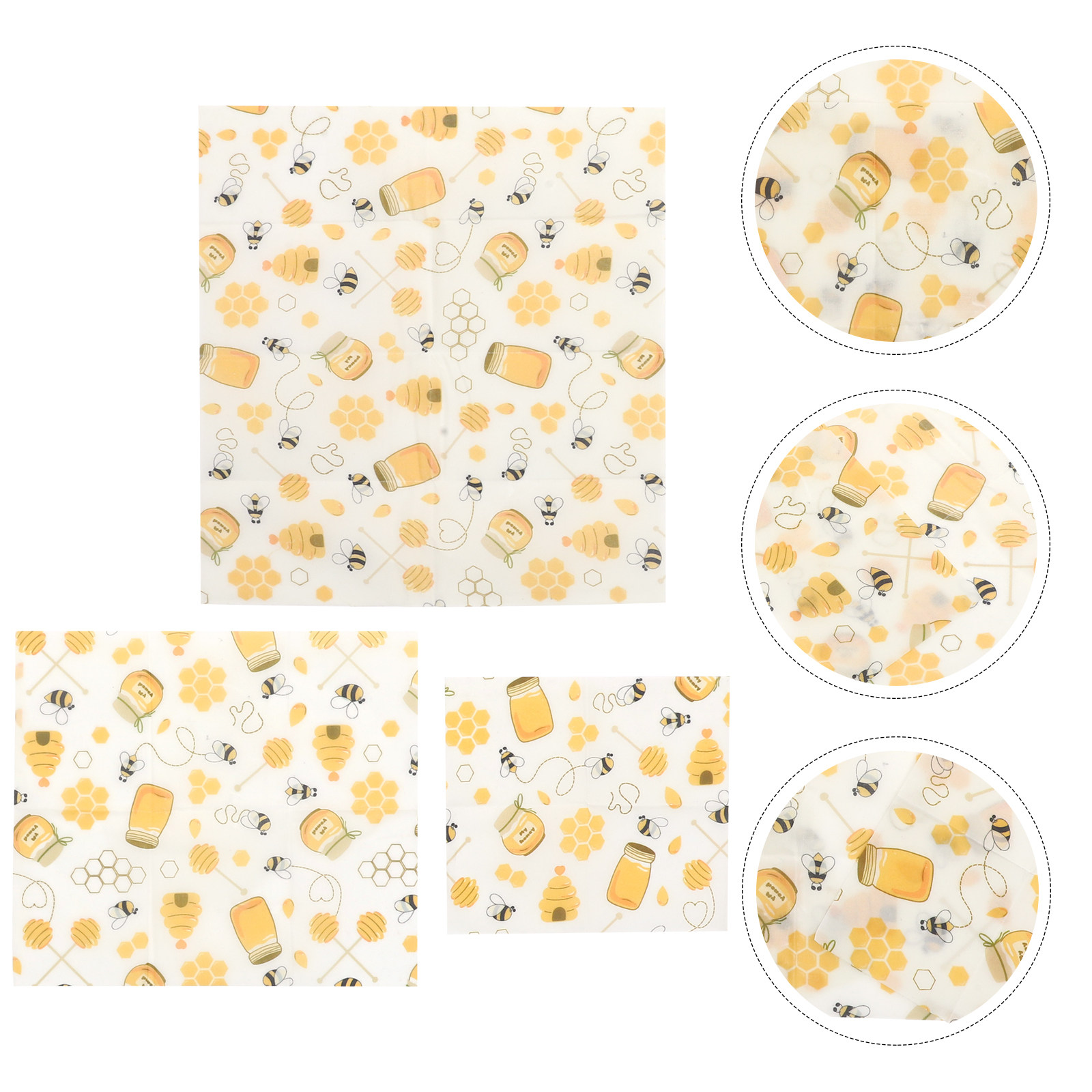 Beeswax Wrap Reusable - 3 adet Balmumu Gıda Sargısı, Yeniden